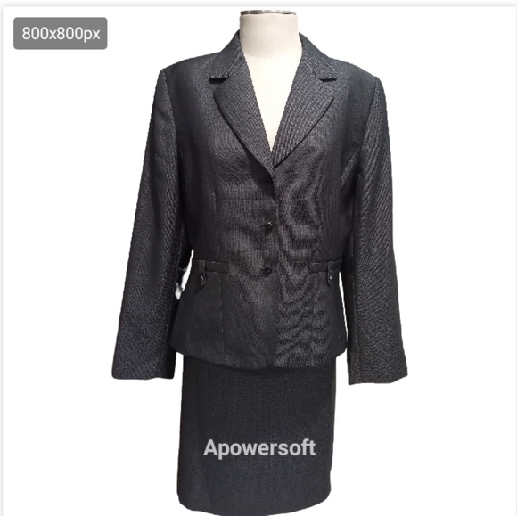 Tahiri Dark gray Skirt suit size 14 - Picture 4 of 4